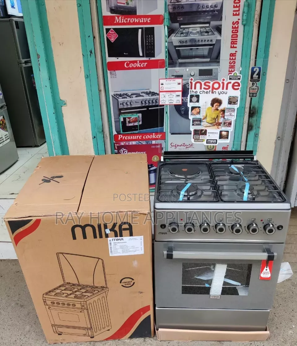 Mika Standing Cooker 3 Gas + 1 Electric, 58cm*58cm MST58U31E4DG