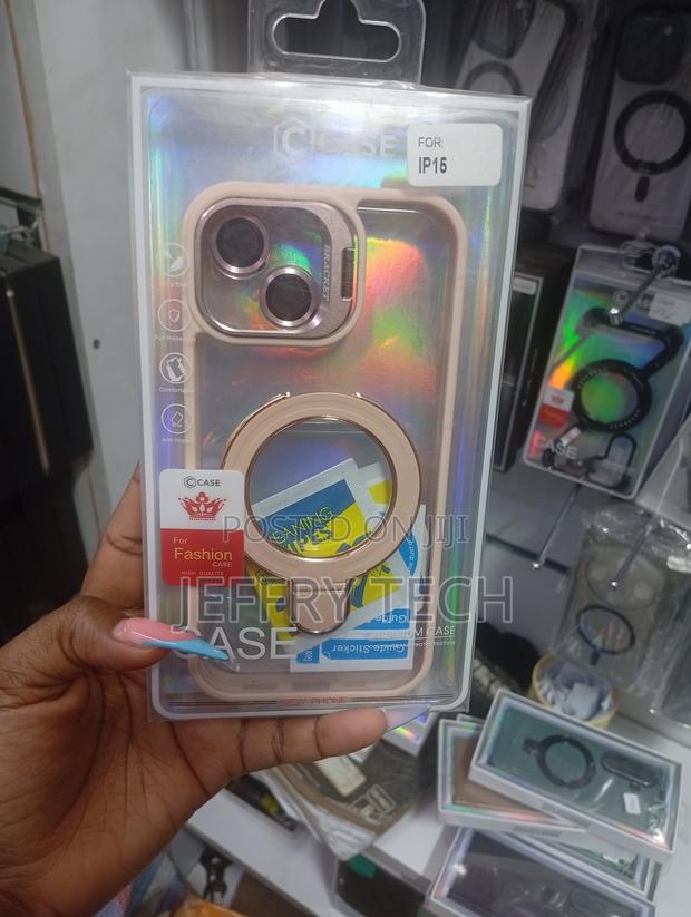 Clear Protective Fashion Phone Case Designed for the Apple iPhone 15.