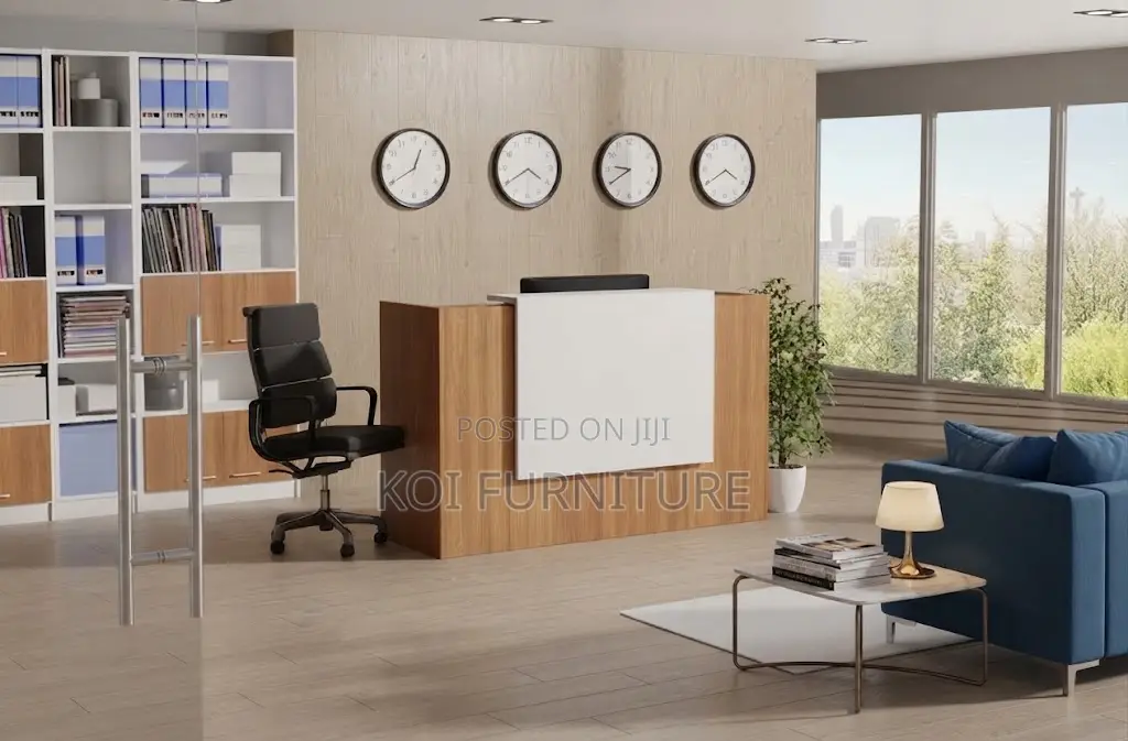 Reception Desk; 1.6 Meter Brown Reception Offies Moden Tables