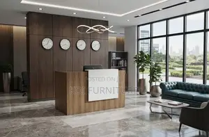 Reception Desk; 1.6 Meter Brown Reception Offies Moden Tables