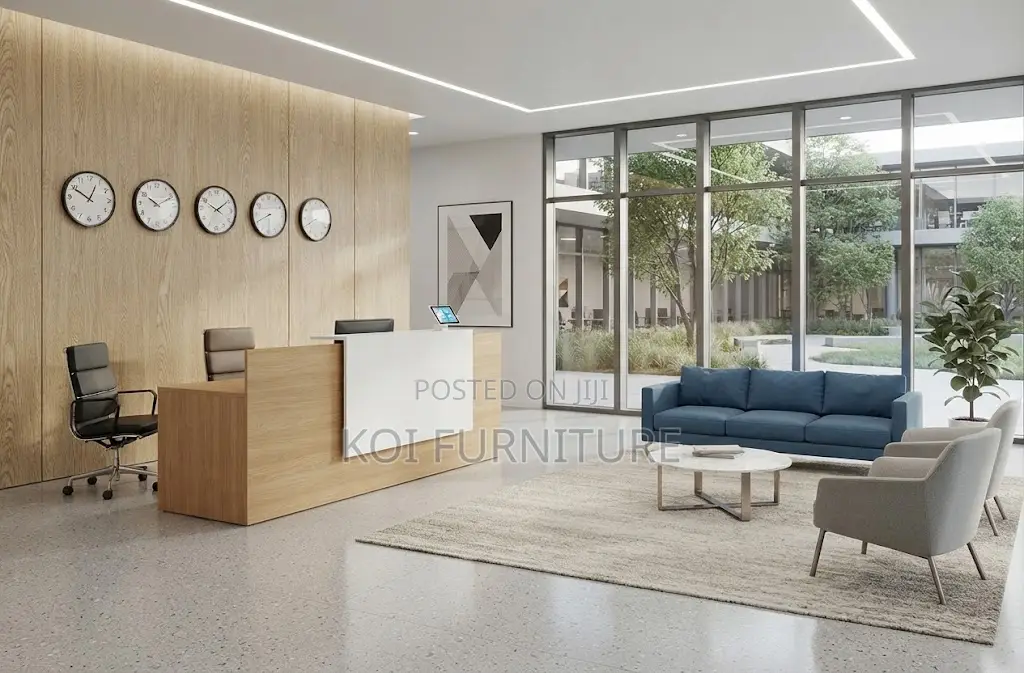 Reception Desk; 1.6 Meter Brown Reception Offies Moden Tables
