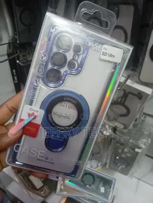 Clear Magnetic Ring Stand Phone Case for the Samsung Galaxy S23 Ultra