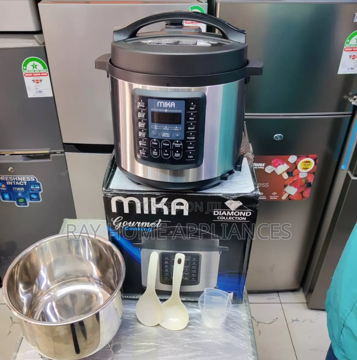 Mika Electric Pressure Cooker 6litres Stainless Steel Pot