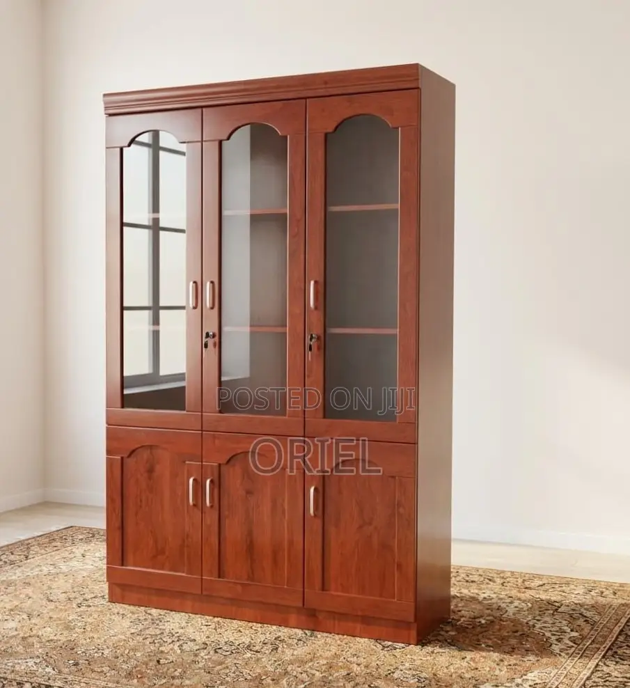 Office Cabinet : Executive 3 Door Mahogany Cabinet