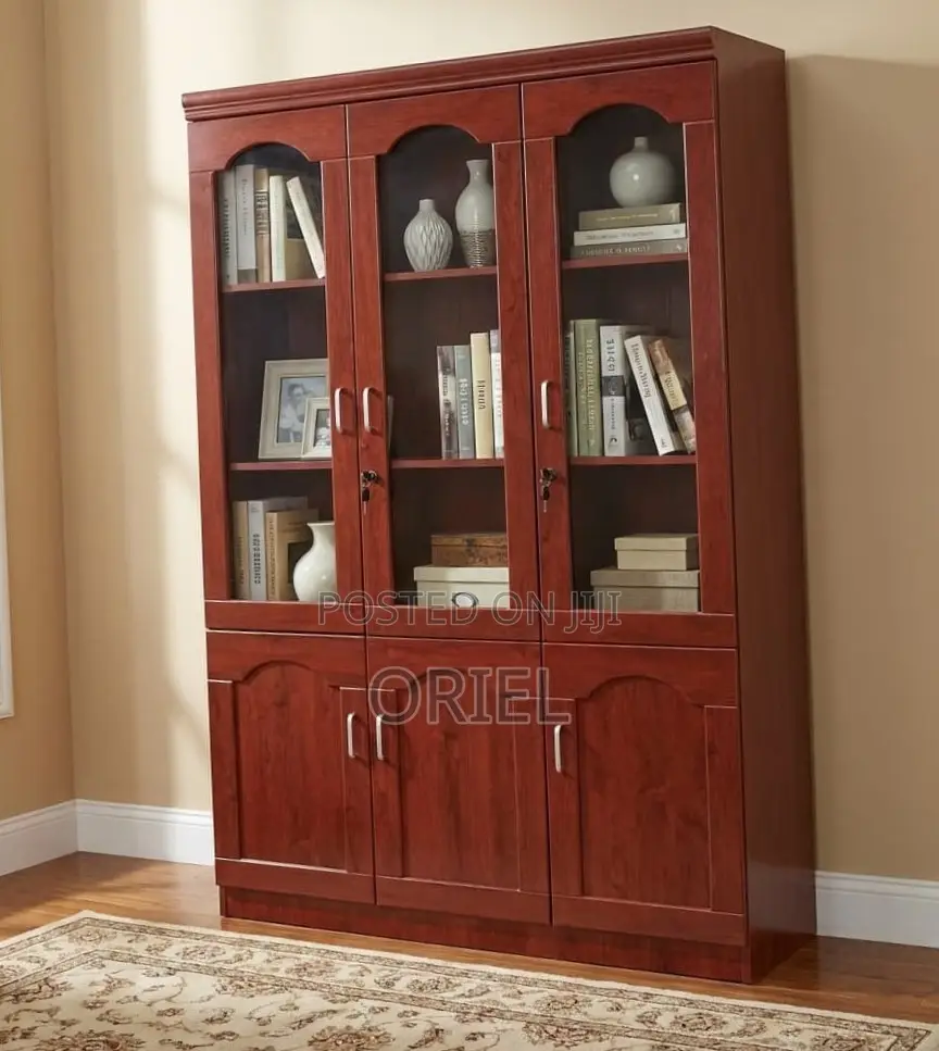 Office Cabinet : Executive 3 Door Mahogany Cabinet