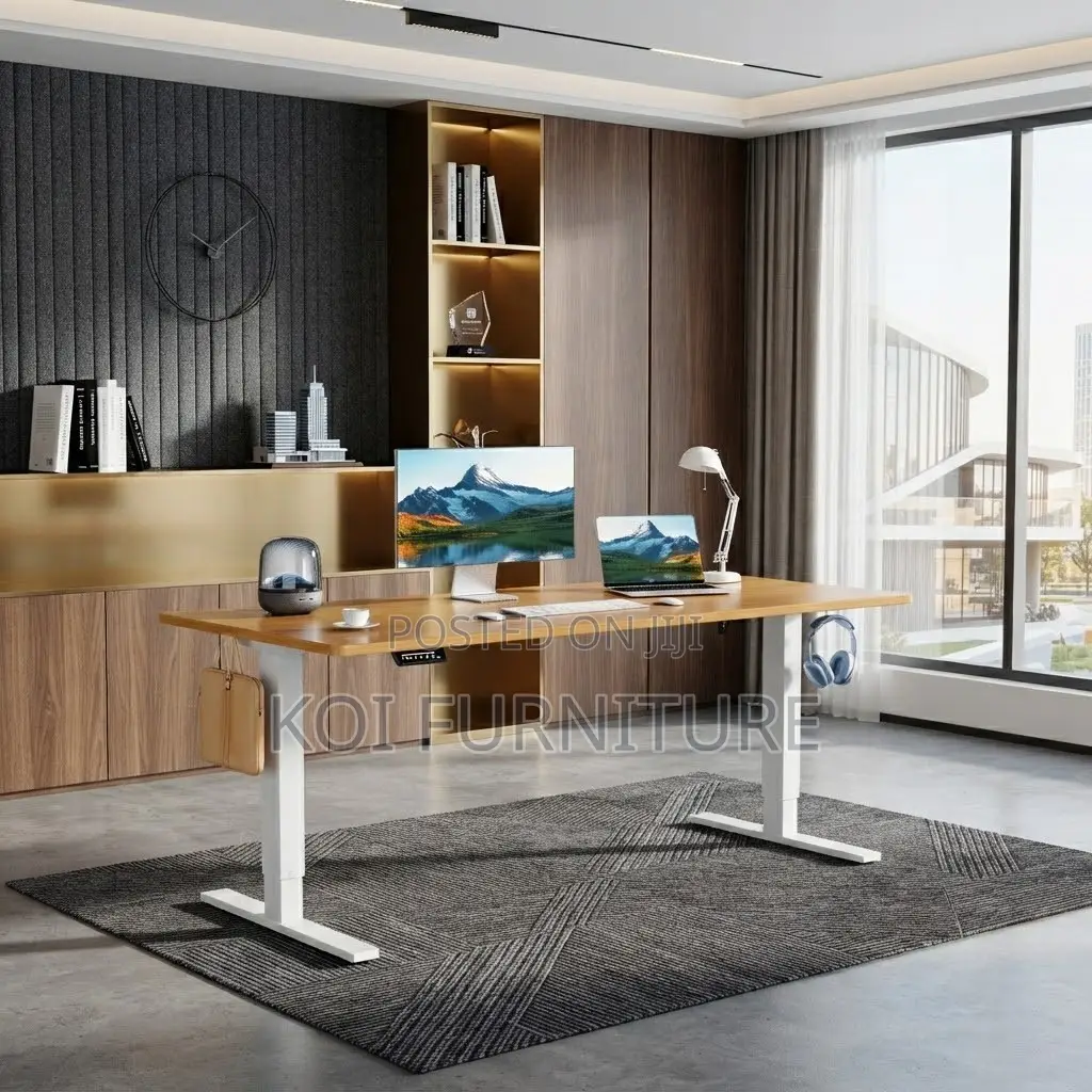 Office Desk; Ergonomic Modern 1.4 Meter Adjustable Stand Desks