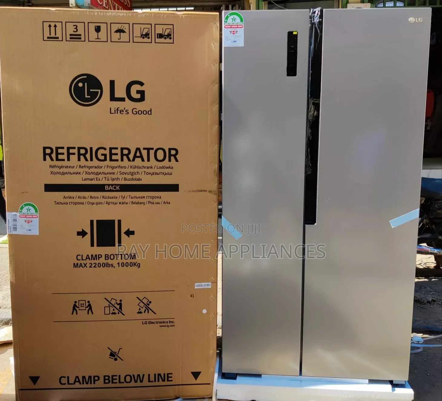 519litres LG Side by Side No Frost Refrigerator