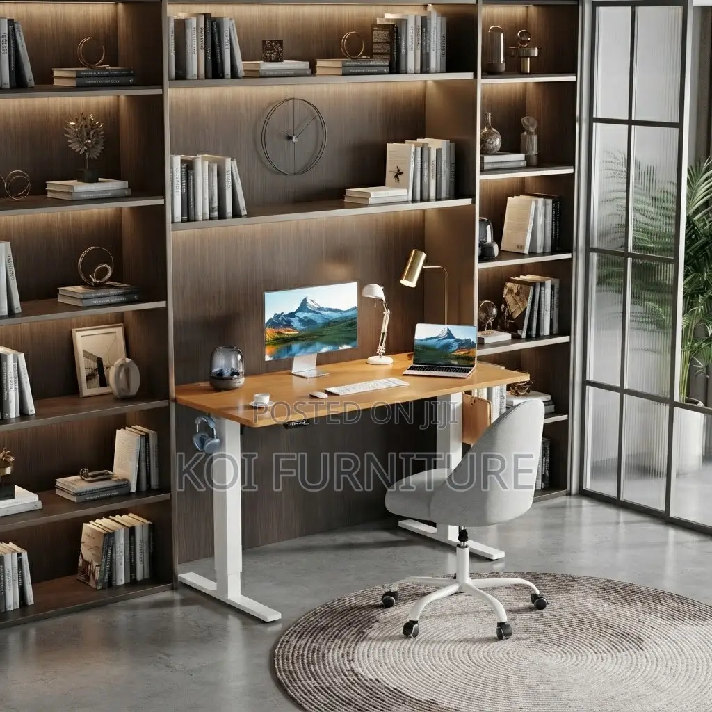 Office Desk; Ergonomic Modern 1.4 Meter Adjustable Stand Desks