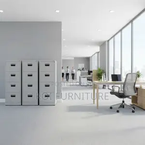 Office Cabinet; Four Drawers Stainless Steel Modern Files Cabinet