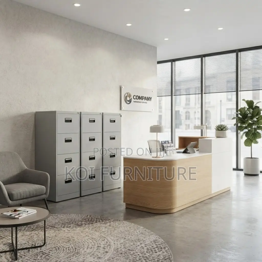 Office Cabinet; Four Drawers Stainless Steel Modern Files Cabinet