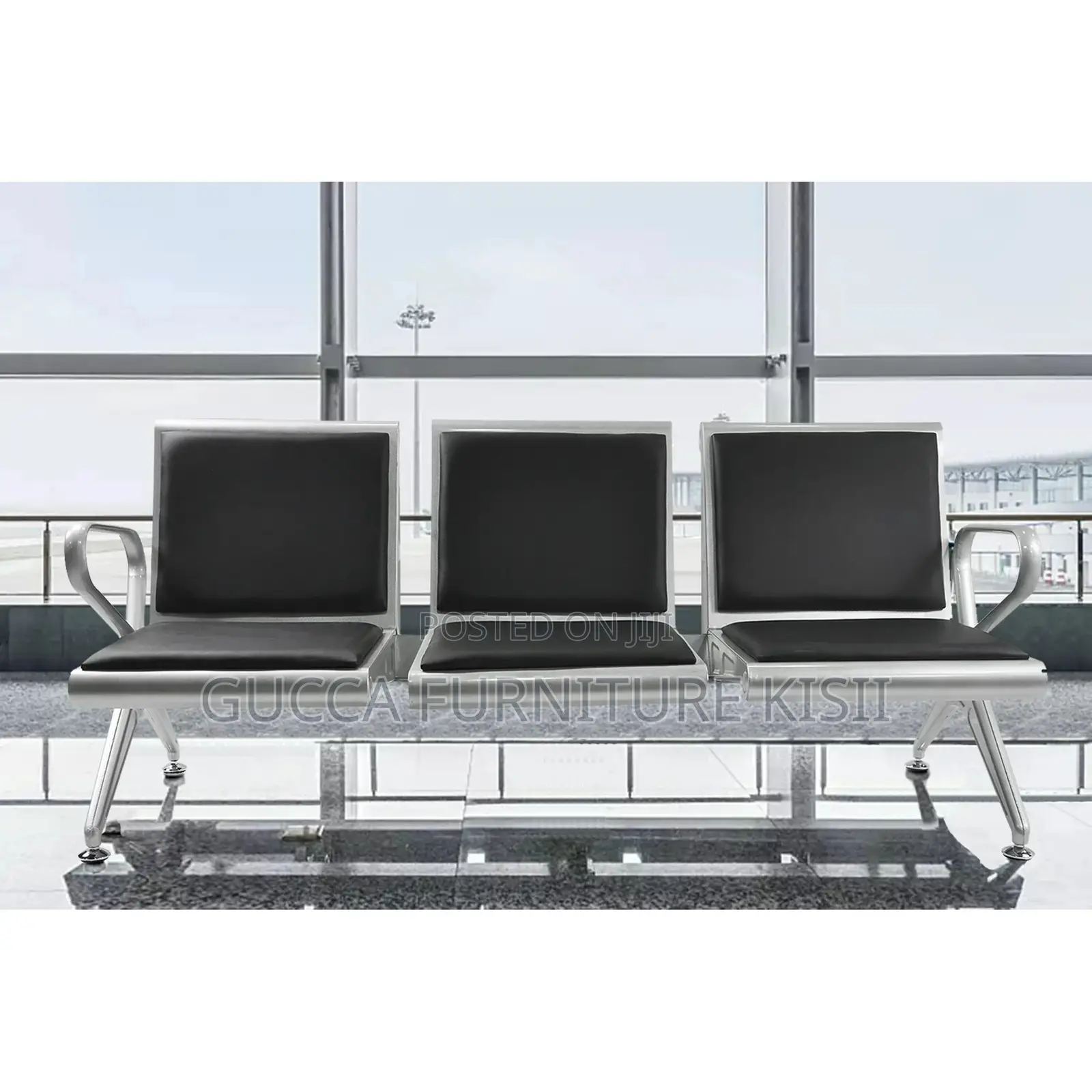 Waiting Bench; 3 Link Padded Visitor Bench