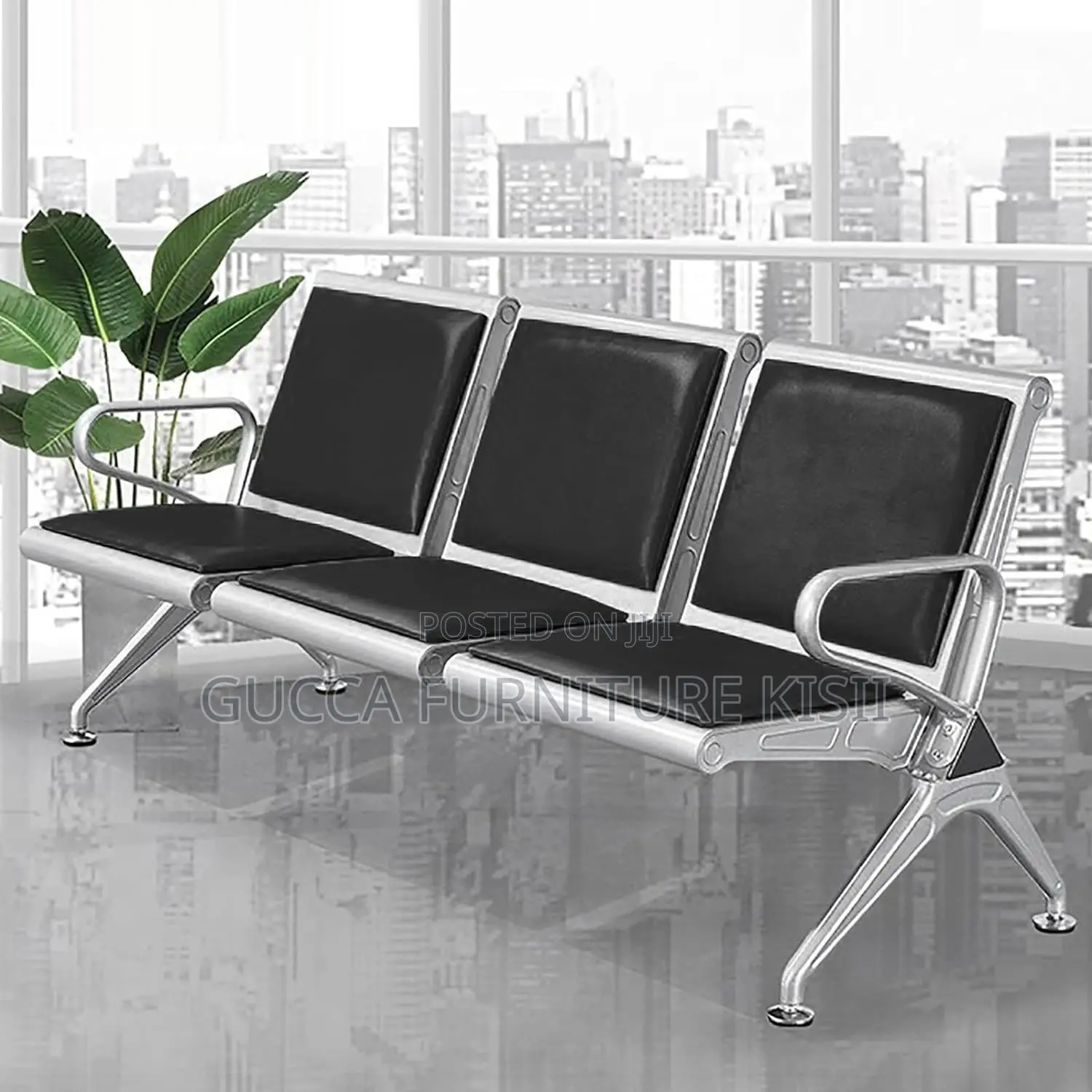 Waiting Bench; 3 Link Padded Visitor Bench