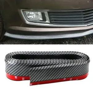 Samurai Front Bumper Lip, Universal Rubber Front Lip Carbon Fiber
