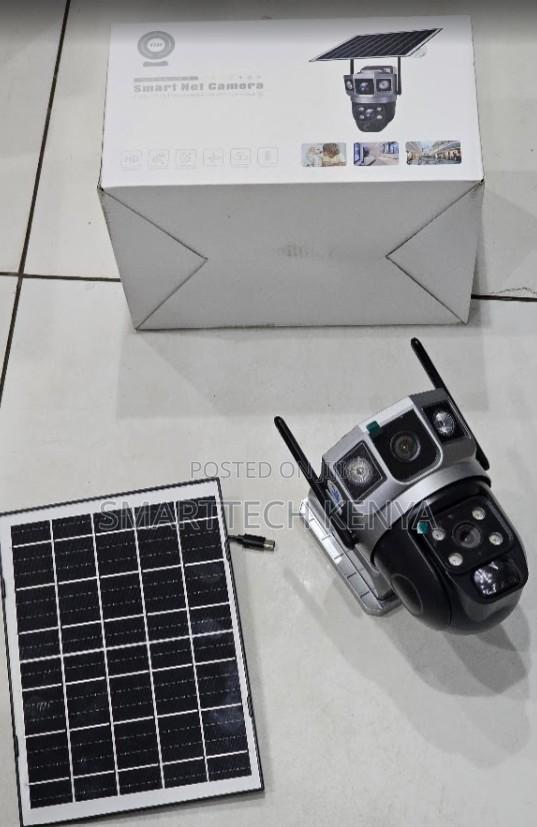 Outdoor 4G Solar PTZ CCTV Camera Dual Lens With Motion Detection