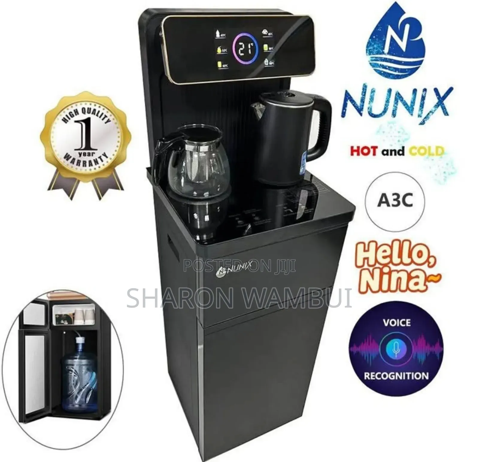 Nunix A3c Water Dispenser Hot and Cold With Voice Recognition
