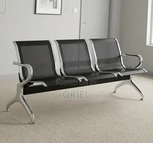 Office Bench : Metallic Steel Waiting Bench - 3-Seater