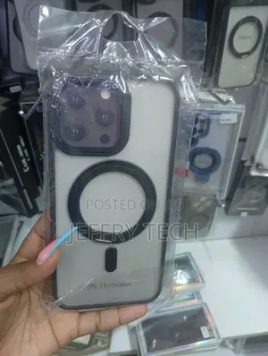 Transparent MagSafe Phone Case Designed for the iPhone 15 Pro Max.