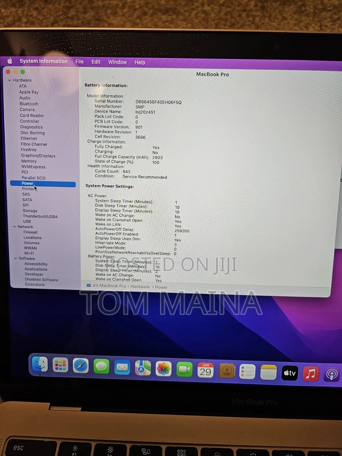 Laptop Apple MacBook Pro 8GB Intel Core i5 SSD 256GB