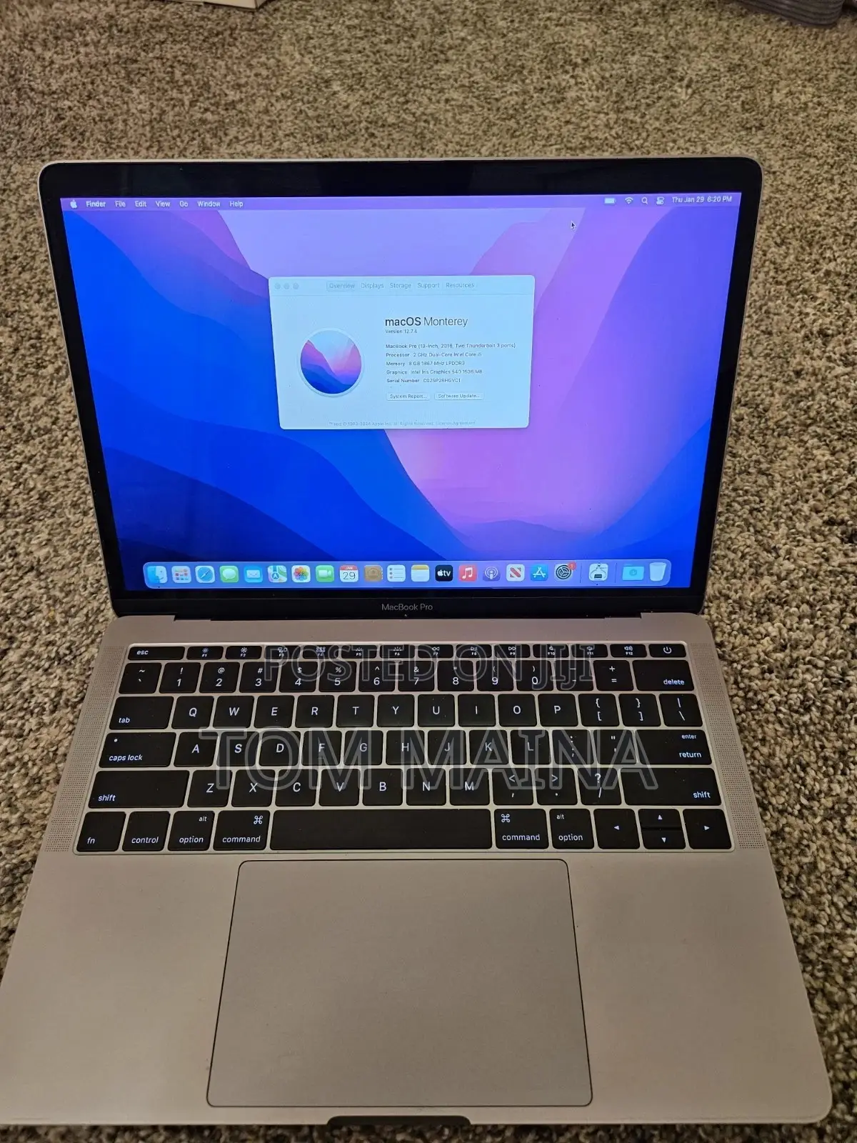 Laptop Apple MacBook Pro 8GB Intel Core i5 SSD 256GB