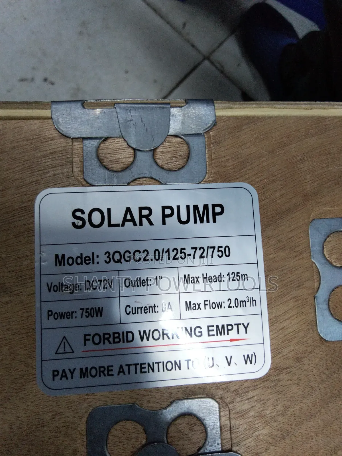 Solar Pump 750w/72v/125m