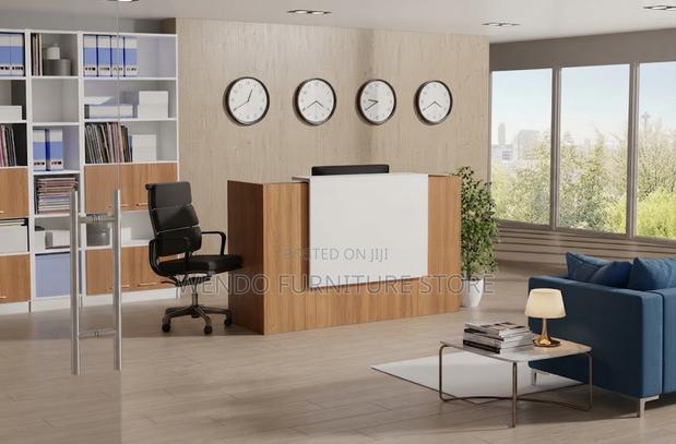 Reception Desk; 1400mm Brown Offices Wooden Reception Desk