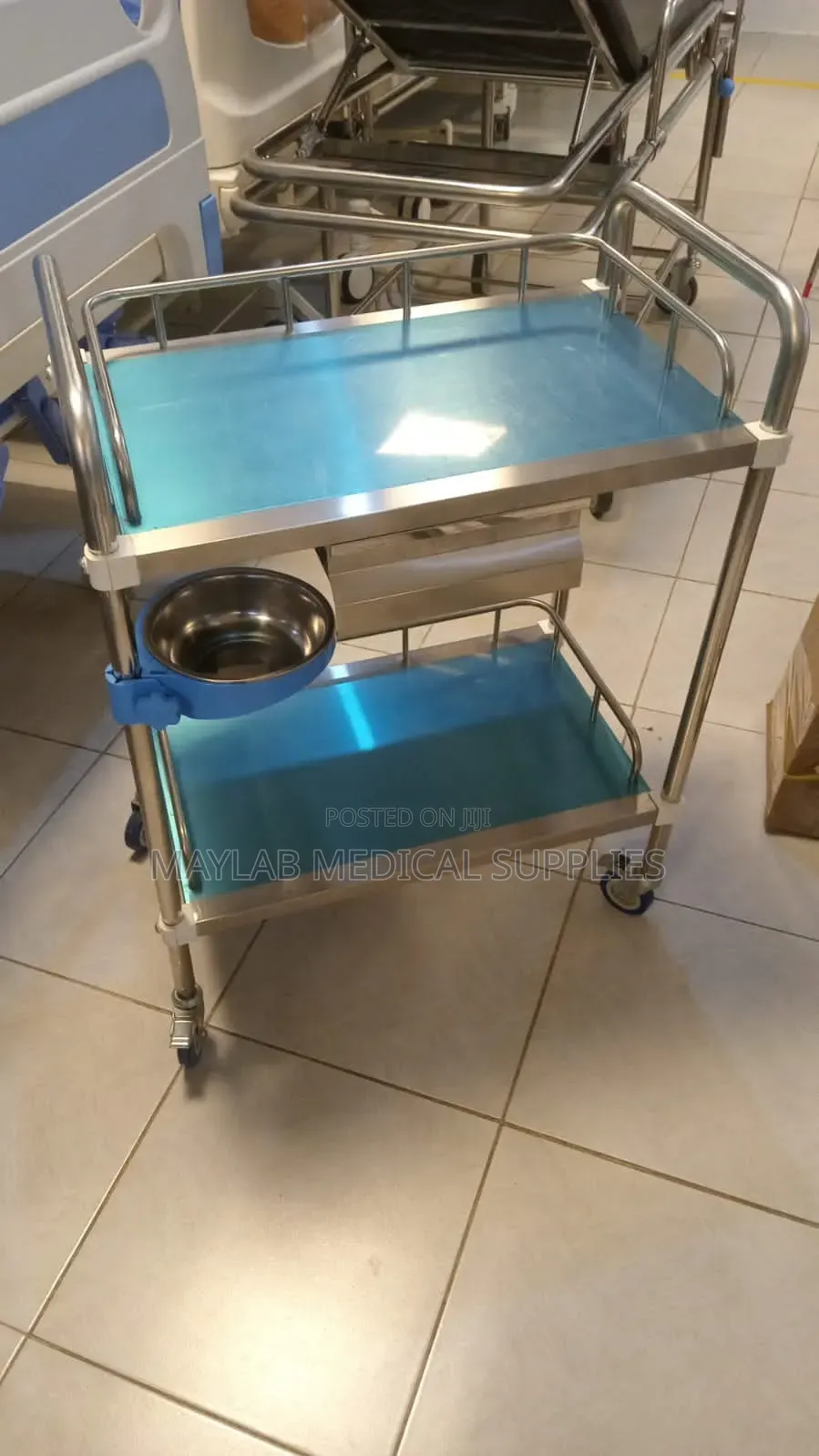 Dressing Trolley -Stainless Steel Medical Dressing & Procedure Trolley