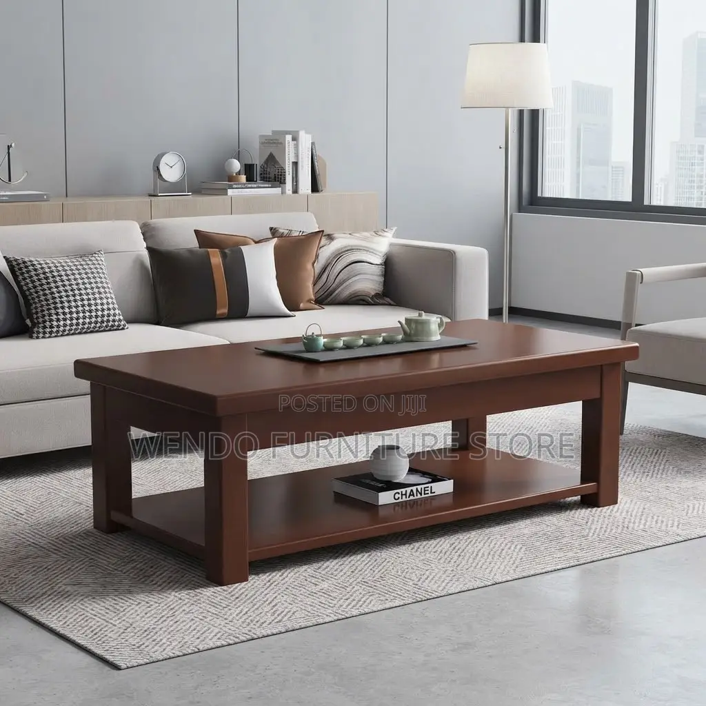 Coffee Table; Executive Style Mahogany Coffee Table