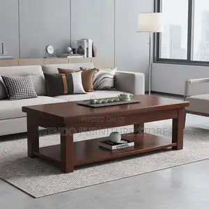 Coffee Table; Executive Style Mahogany Coffee Table