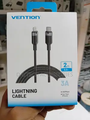Vention 2-Meter 3A Braided USB-C to Lightning Fast-Charging Cable.