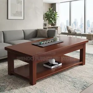 Coffee Table; Executive Style Mahogany Coffee Table