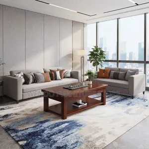 Coffee Table; Executive Style Mahogany Coffee Table