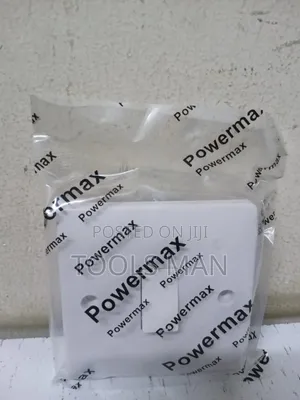 Powermax White Electrical Wall Switch Socket Plate.