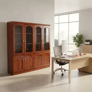 Office Cabinet; Four Doors Mahogany Storage Filing Cabinet