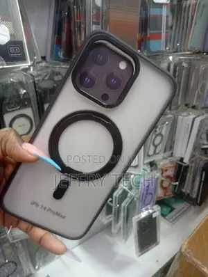 Translucent Magnetic Case With a Ring Stand for the iPhone 14 Pro Max