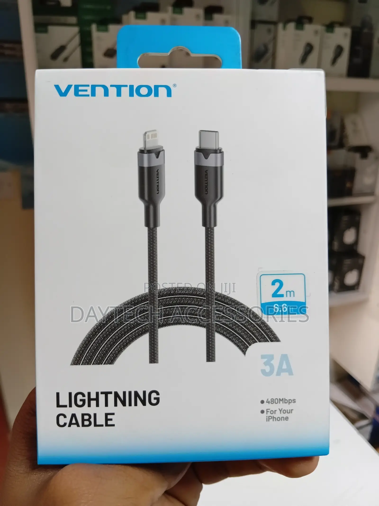 Vention USB-C to Lightning Fast-Charging Cable Box 2-Meter (6.6 Ft)