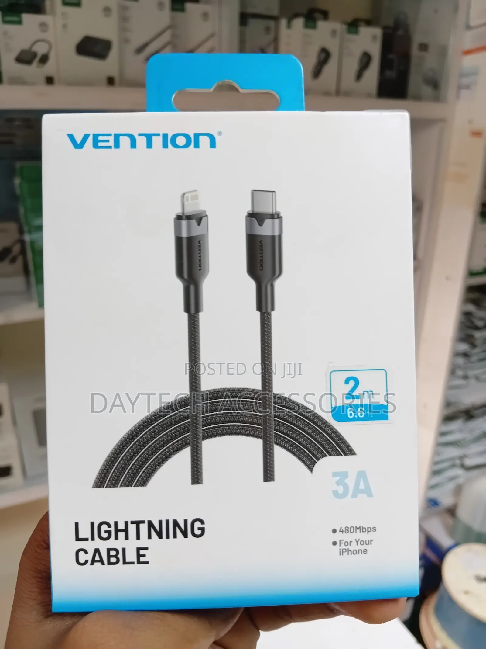 Vention USB-C to Lightning Fast-Charging Cable Box 2-Meter (6.6 Ft)