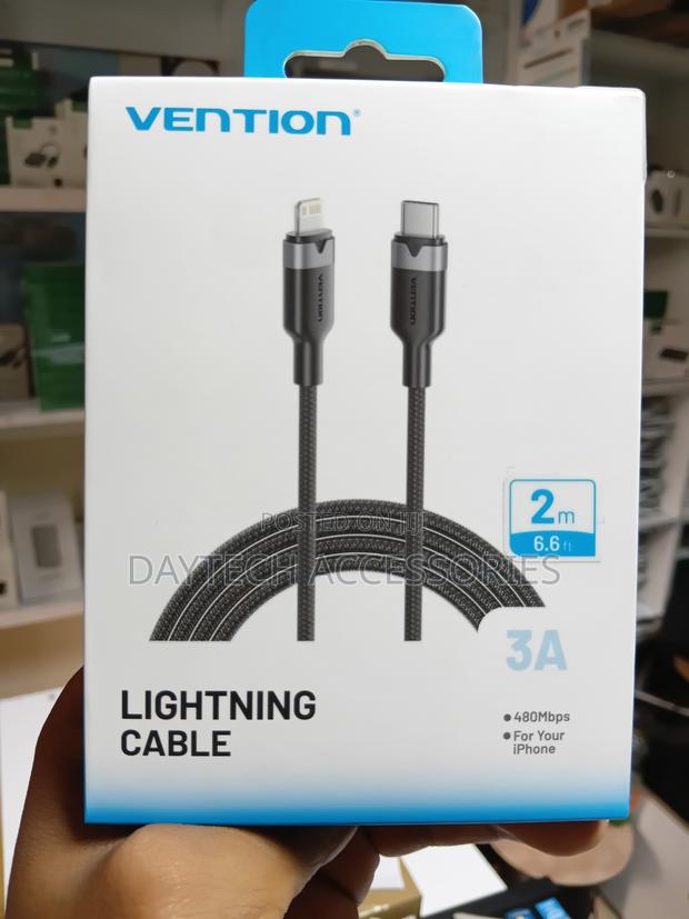 Vention USB 2.0 Type‐C Male to Lightning Male 3A Charging Cabl - 2M