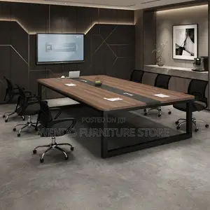 Boardroom Table; 240cm Cabled Conference Meeting Boardroom Table