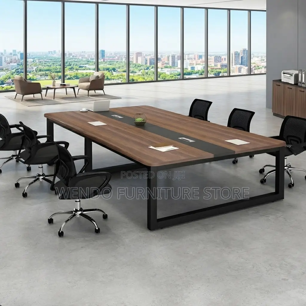 Boardroom Table; 240cm Cabled Conference Meeting Boardroom Table