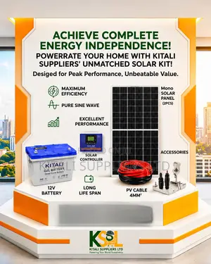 550W Premium Solar Kit - 1KVA Pure Inverter 100Ah Lithium Battery