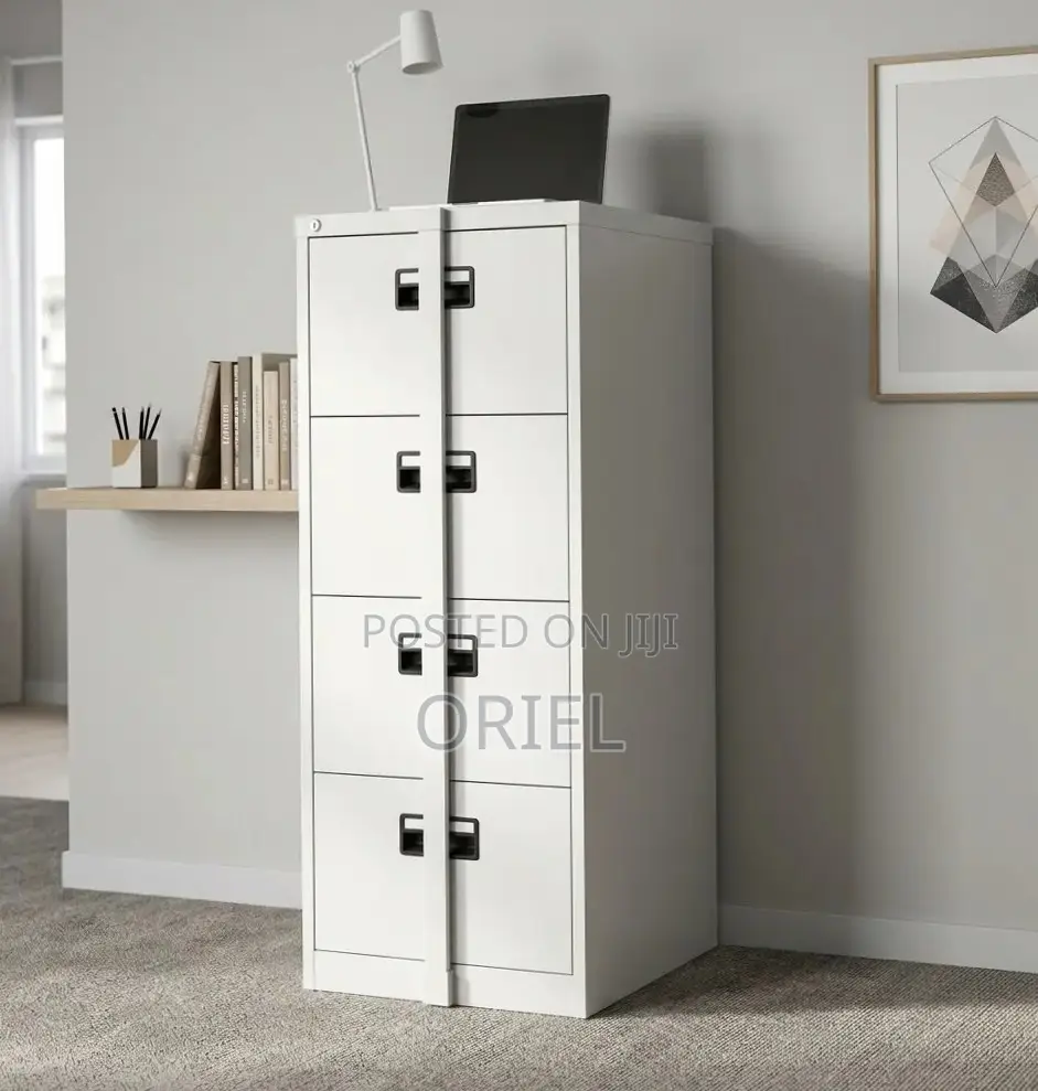 Office Cabinet : 4-Drawer Document Cabinet With Bar