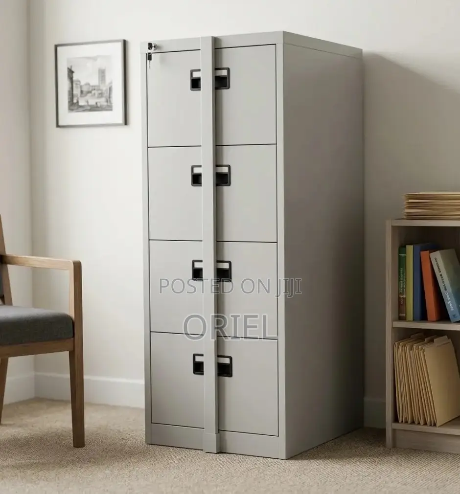 Office Cabinet : 4-Drawer Document Cabinet With Bar