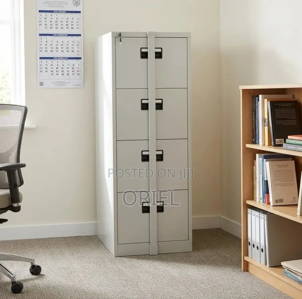 Office Cabinet : 4-Drawer Document Cabinet With Bar