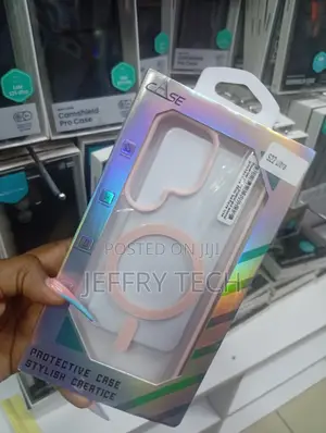 Pink MagSafe Protective Case for the Samsung Galaxy S22 Ultra,