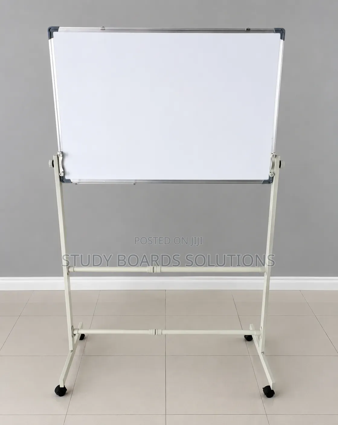 90cm×60cm Presentation Whiteboard With Wheeled Stand–Compact & Mobile
