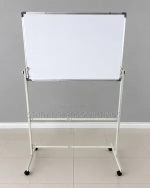 90cm×60cm Presentation Whiteboard With Wheeled Stand–Compact & Mobile