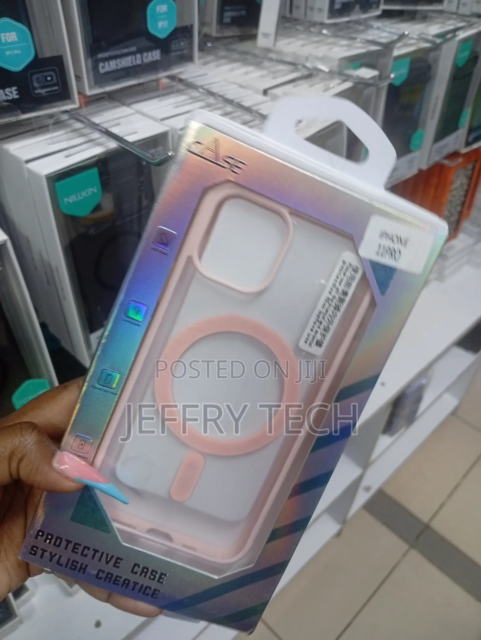 Pink Magnetic Phone Case Packaged in a Box for the iPhone 11 Pro