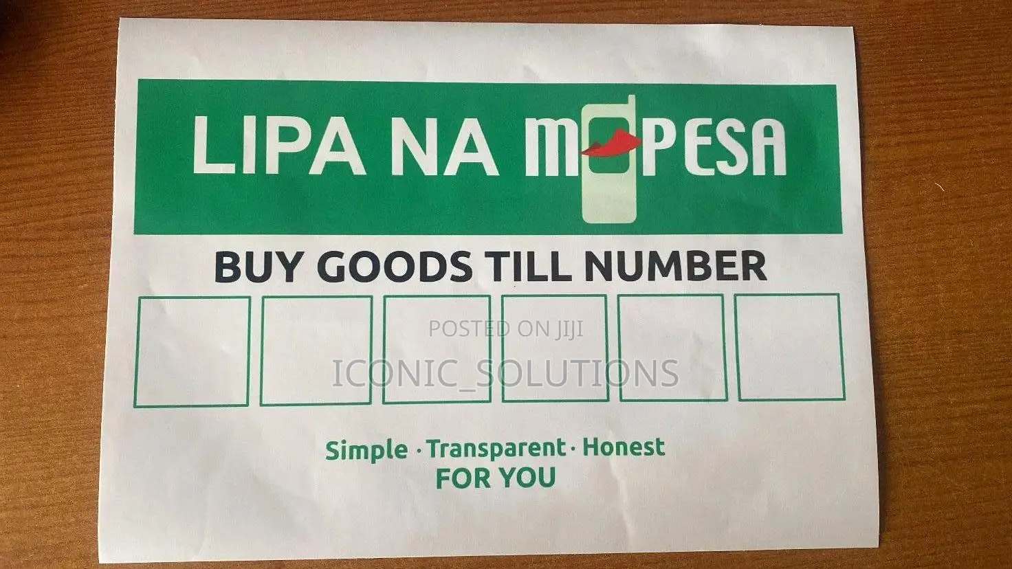 A4 Paybill Buy Goods Payment Stickers