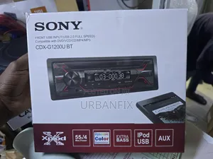 Sony CDX-G1200u Bt Car Aradio With Fm, USB, Aux, Cd, DVD Etc
