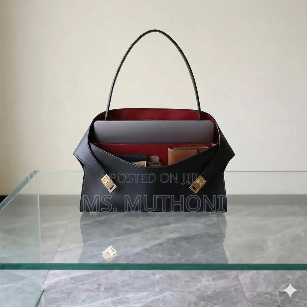 Ferragamo Inspired Hug Leather East/West Shoulder Bag
